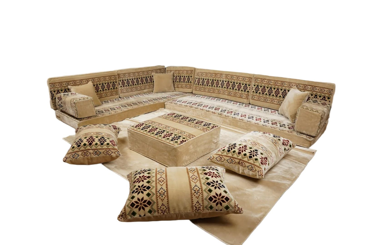 arabicsofa Traditional Floor Majlis Cushions – Modular Diwan Sectional Seating
