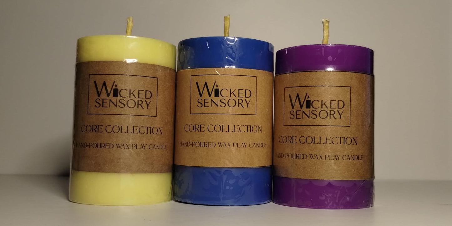 Premium Wax Play Candle - Unscented Body Safe Wax Blend for Sensory Play, Comfortable Heat Sensation - Perfect for Couples & Beginners (Purple)