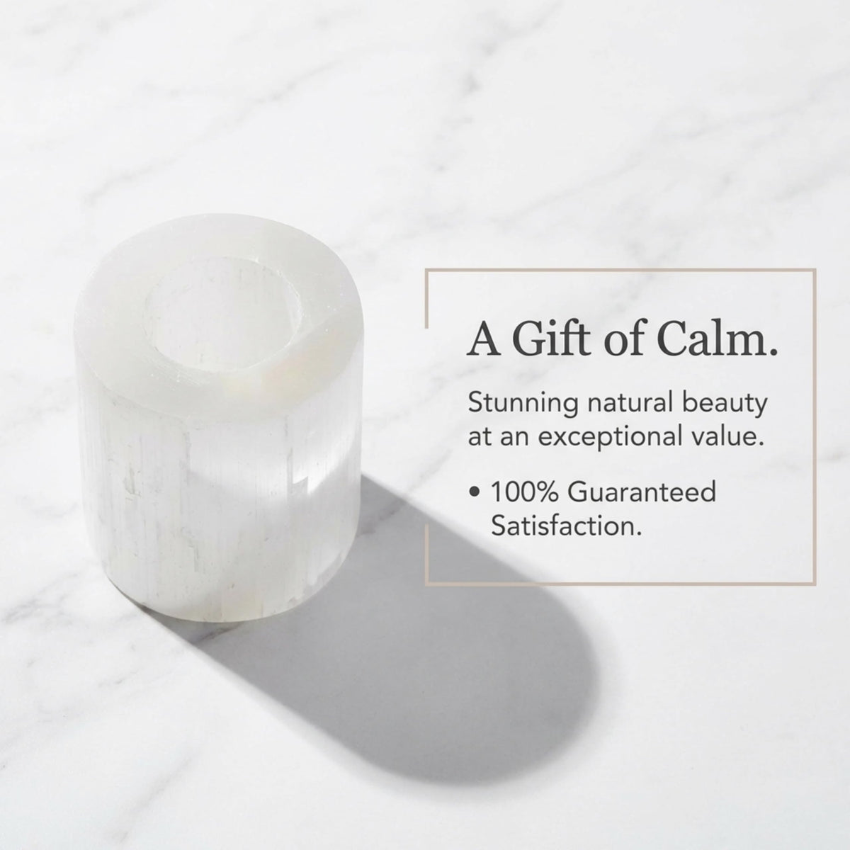 The Chrysalis Stone | Selenite Candle Holder | 1 Pc