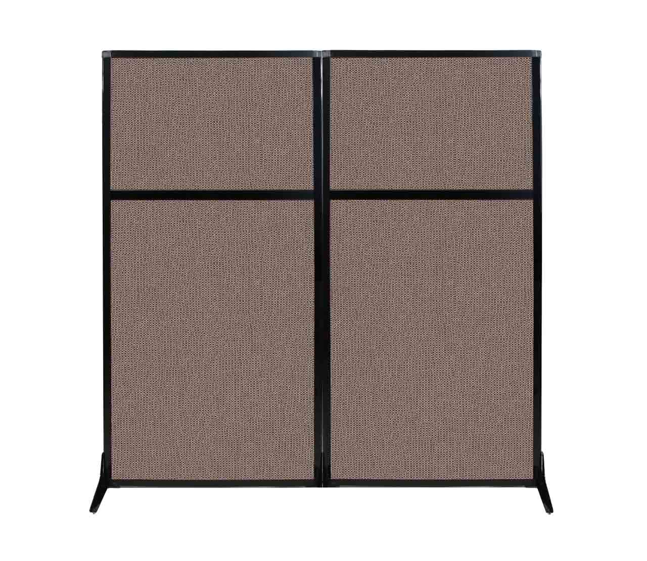 Versare Workstation Partition | Portable Wall Divider | Modern Office Cubicle | Free Standing Privacy Screen | Flexible Work Space | 66" x 70" Latte Fabric Panels