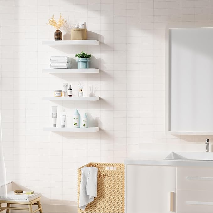Bellsal Floating Shelves for Wall, Living Room, Bathroom Storage, Book Shelf