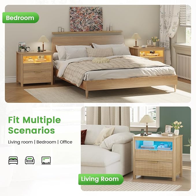 WOOVIVS End Table Set of 2