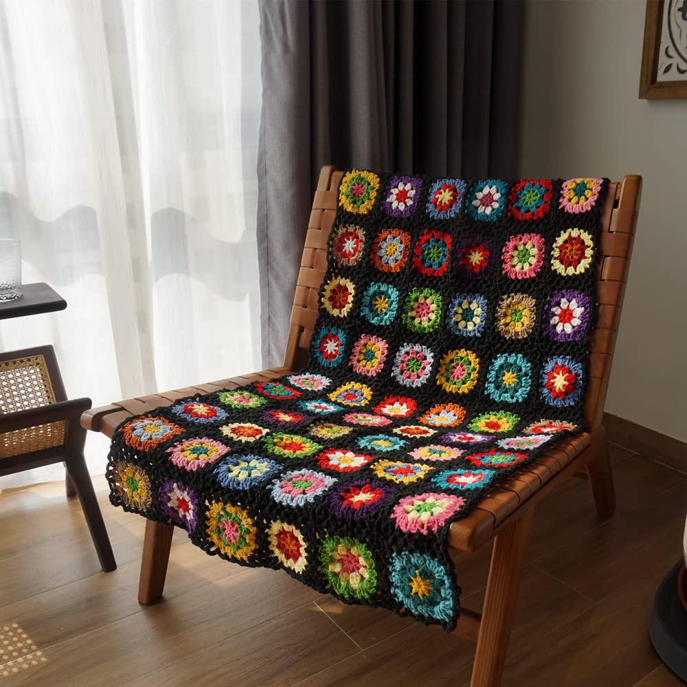 Handmade Soft Lap Blanket for Couch & Travel, Lightweight Cozy Small Blanket 47" x23", Plush Flannel Blanket for Office, Sofa, Kids & Gift