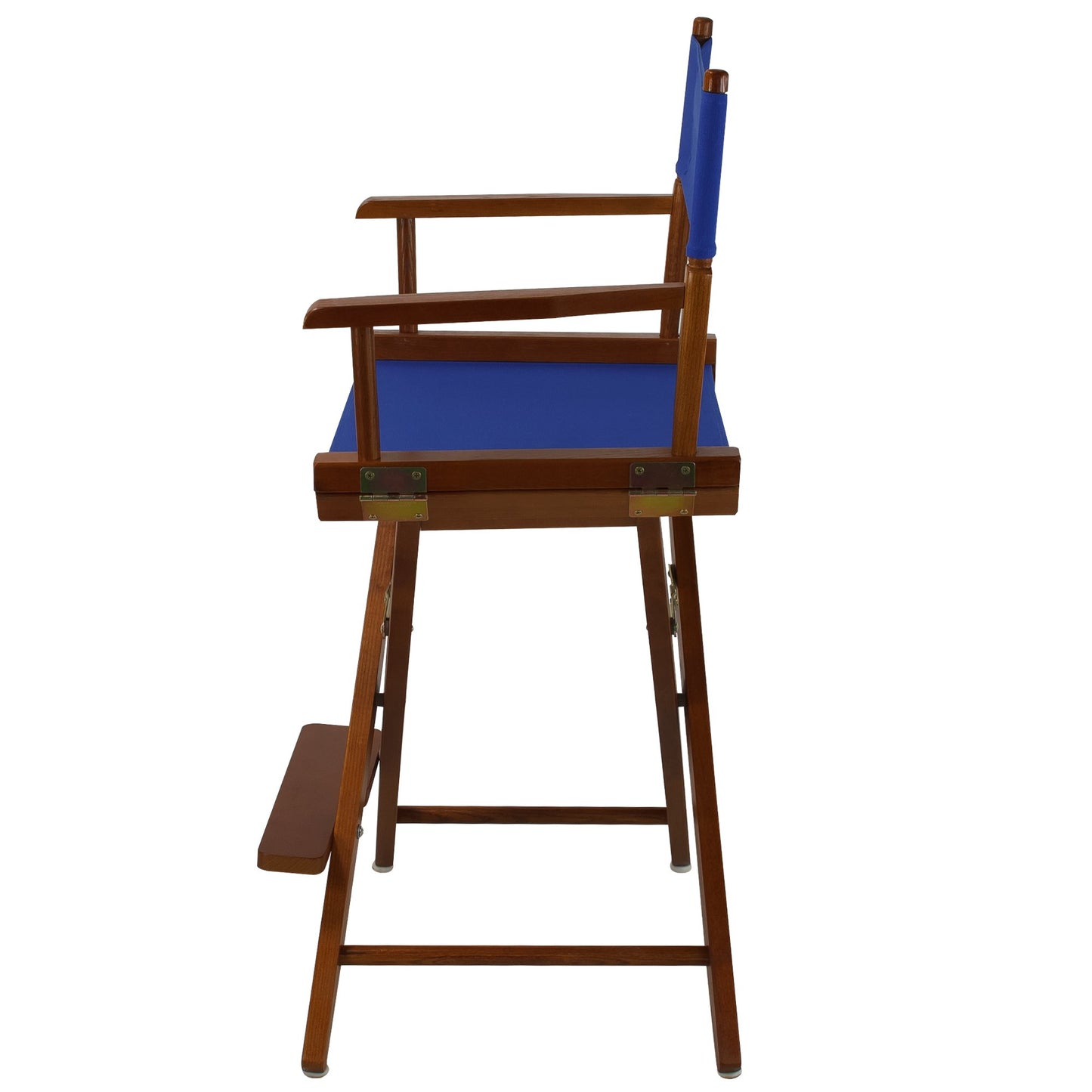American Trails Extra-Wide Premium 24" Director's Chair Mission Oak Frame with Royal Blue Canvas, Counter Height