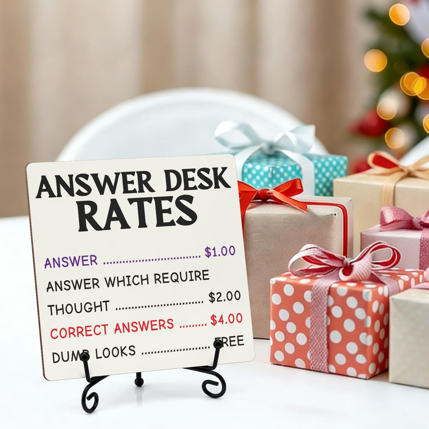 Office Decor Desk Sign Funny Office Cubicle Decor Office Gag Gifts for Coworker Teammate Boss Employee Appreciation Rustic Wood Plaque With Stand Gift for Principal Teacher Secretary