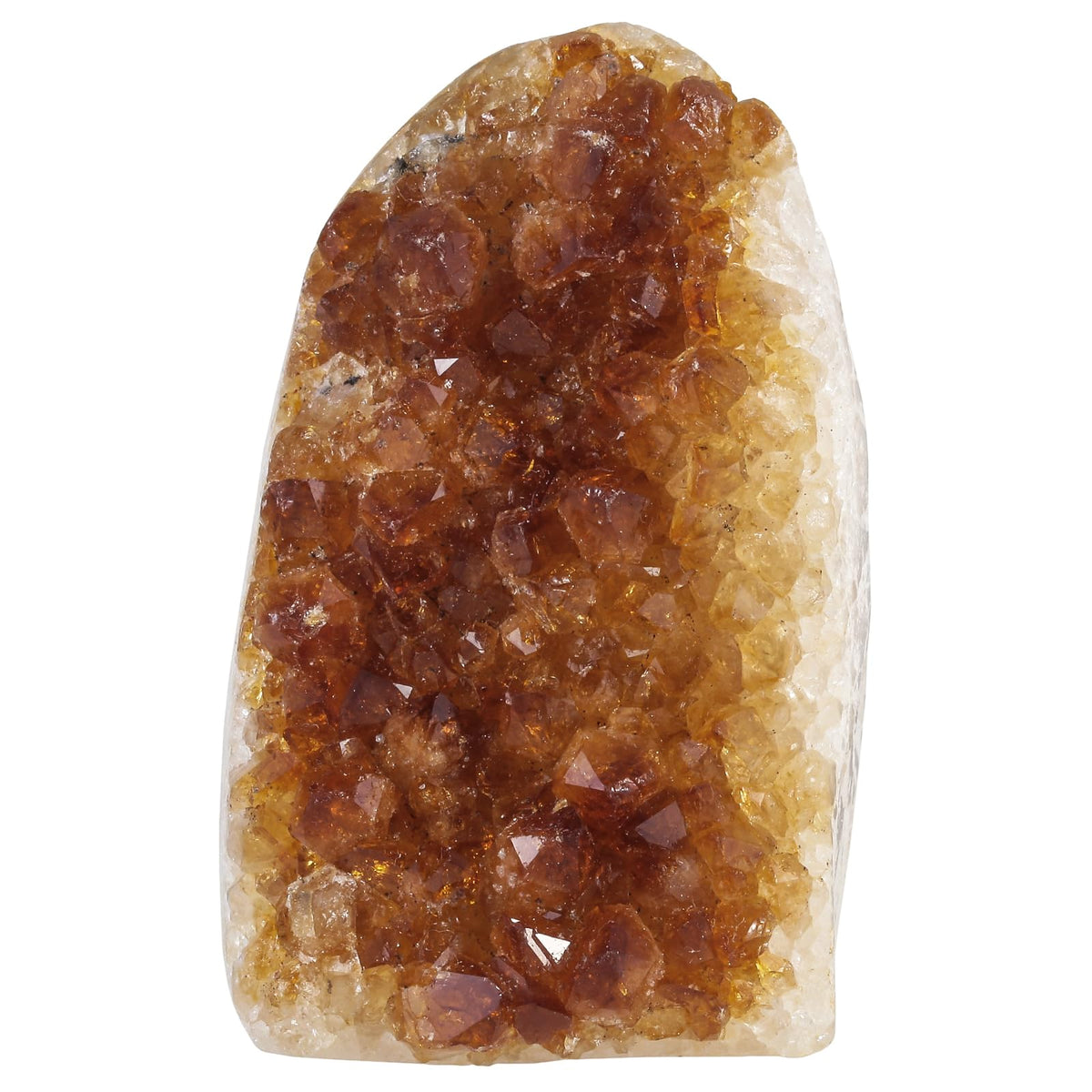 Nupuyai 301-400g Natural Citrine Crystal Geode Cluster Upright Irregular Stone Decor Mineral Specimen for Home Office Relax