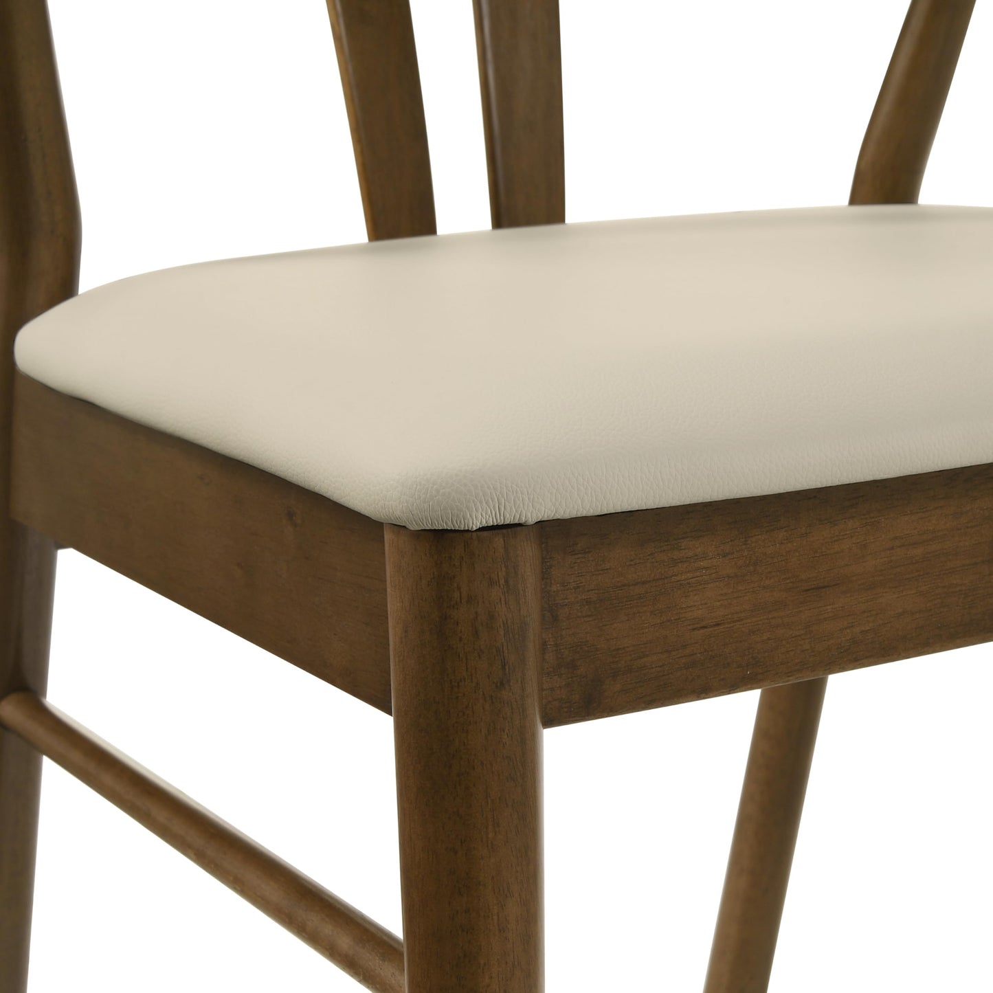 Roundhill Furniture Lavin Wishbone Dining Chairs, Set of 2, Walnut