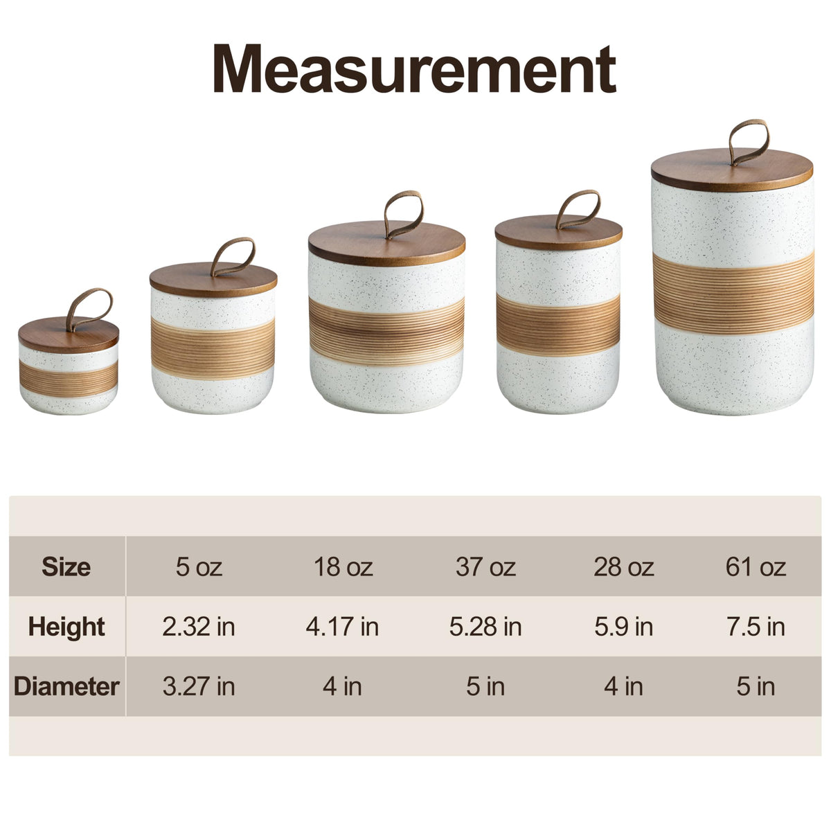 Miamolo Spice Jars with Lid, Coffee Container Kitchen Food Storage Jars for Spice Sugar Tea Bag, Stackable Decorative Jars for Countertop, White & 37 fl.oz