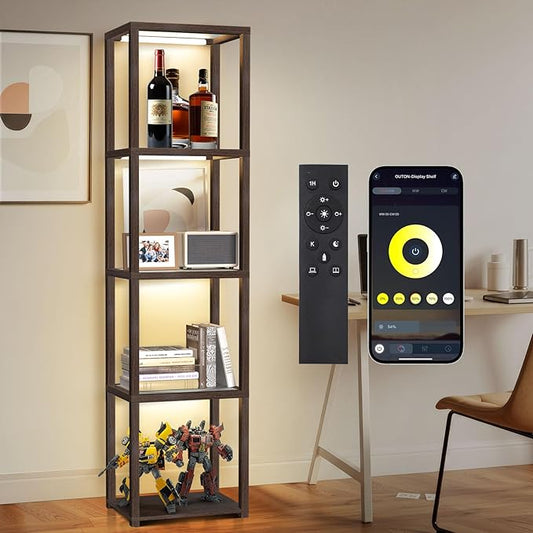 OUTON 67" Glass Display Shelf
