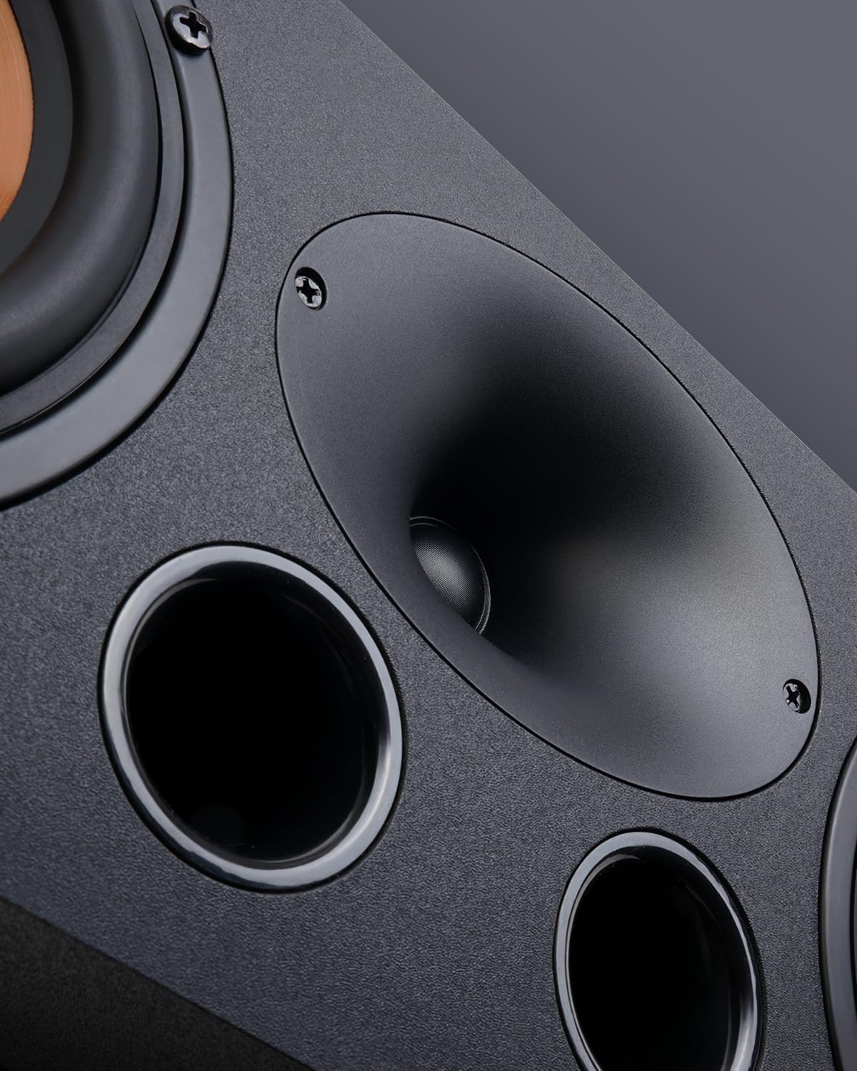 Saiyin Center Channel Speaker for Home Theater Surround Sound System with 5 inch Woofer, 8Ω and 20mm Silk-Dome Horn Tweeter for TV, Receiver or Amplifier Required, Wall-mountable