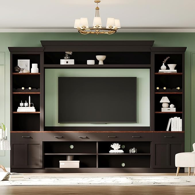 Merax Minimalist Entertainment Wall Unit Set