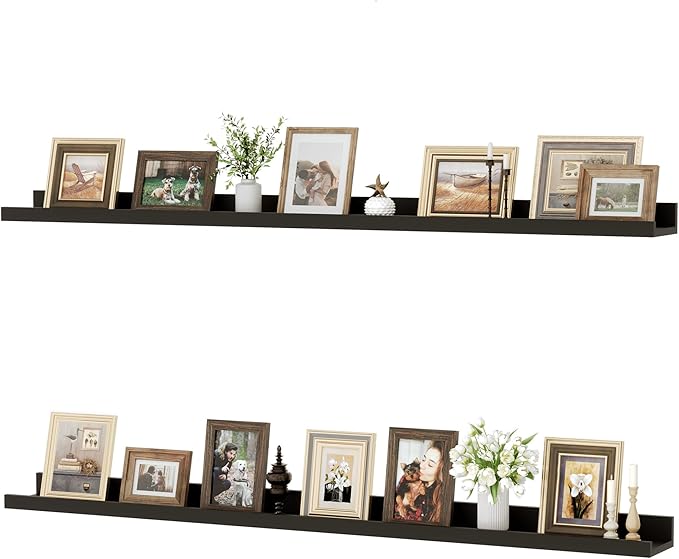 Floating Shelves for Wall, 48 inch Wood Floating Shelves Set of 2, Picture