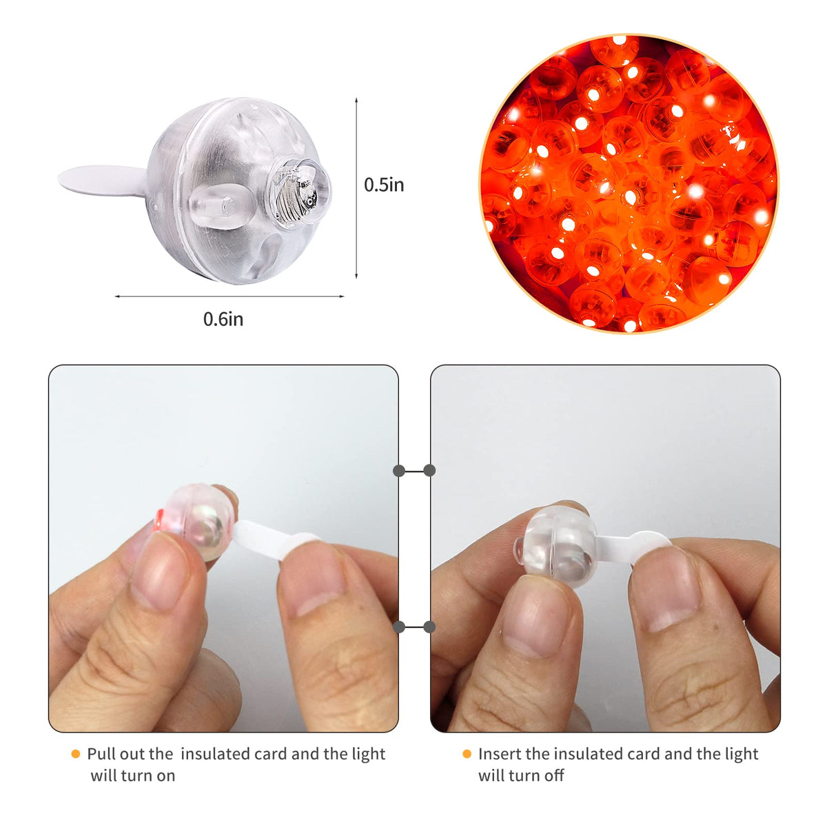 200pcs Red LED Balloon Lights, Mini Led Lights Small Round LED Ball Lamp for Paper Lantern Balloons Indoor Outdoor Party Event Fun Birthday Party Supplies Wedding Halloween Christmas Decoration