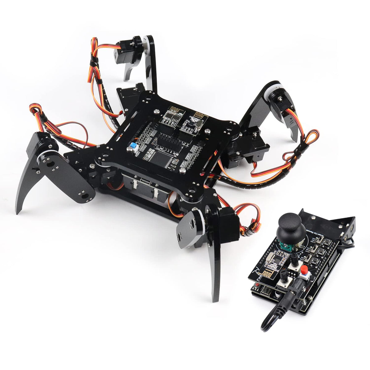 Freenove Quadruped Robot Kit with Remote (Compatible with Arduino IDE), Walking Crawling Twisting, App Remote Control, Servo STEM Project