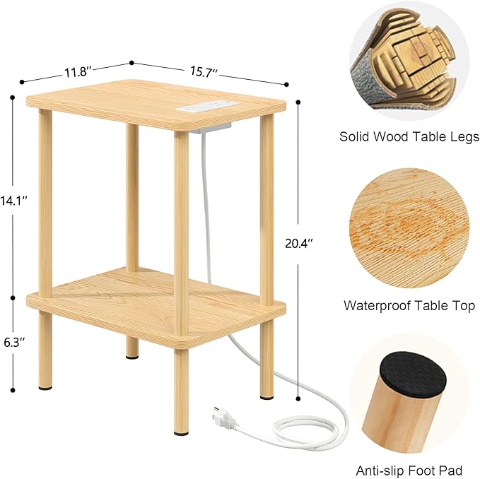 Apicizon 2 Tier End Table, Small Side Table