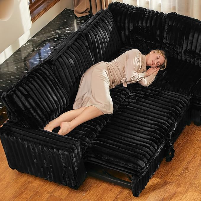 Belffin Corduroy Sectional Sleeper Sofa