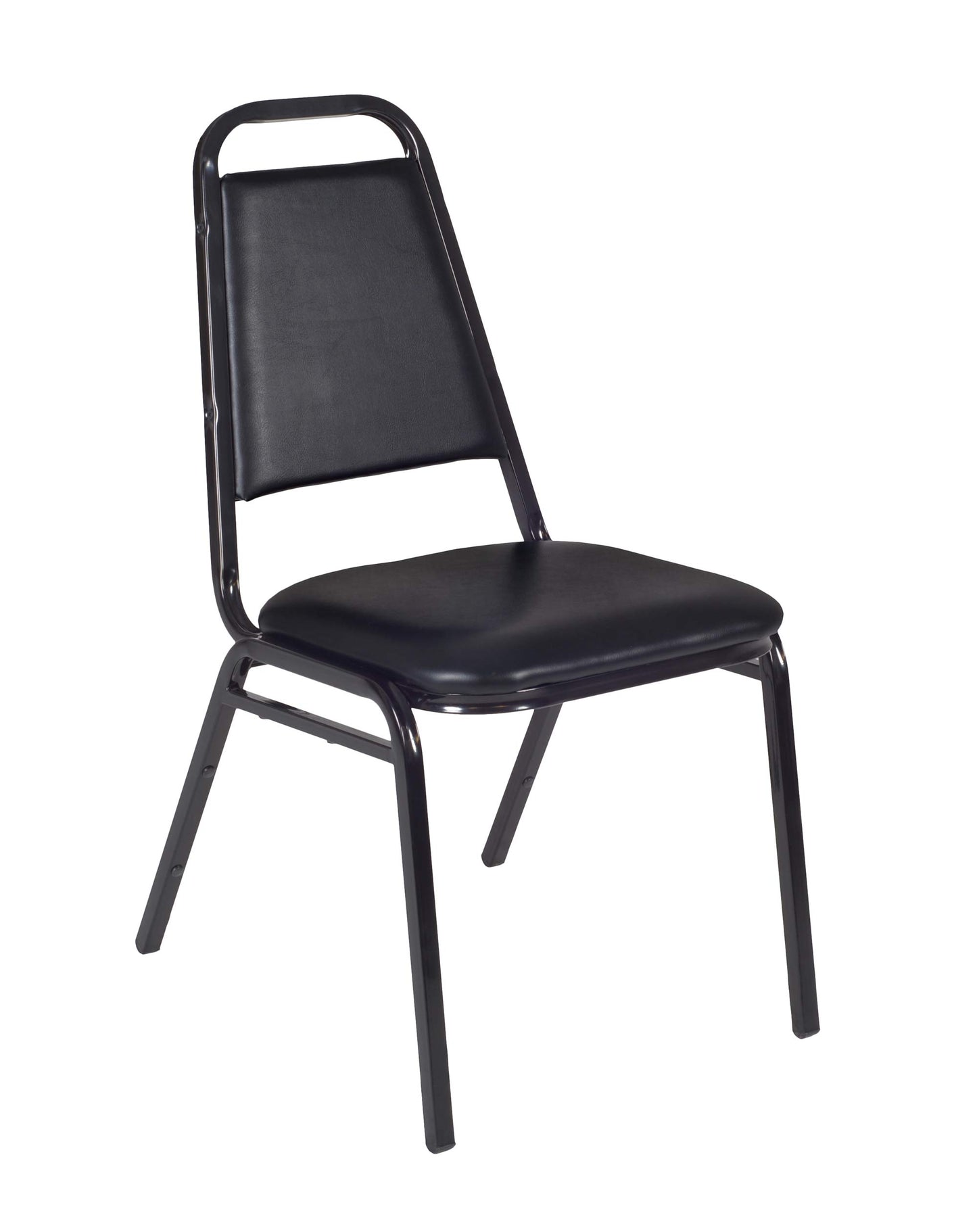 Regency 8029 Stackable Cushioned Restaurant Chair – Durable Commercial Dining Chair with Vinyl Cushion, Reinforced Steel Frame, Easy‑Clean Stackable Banquet & Event Seating – Black – 8‑Pack