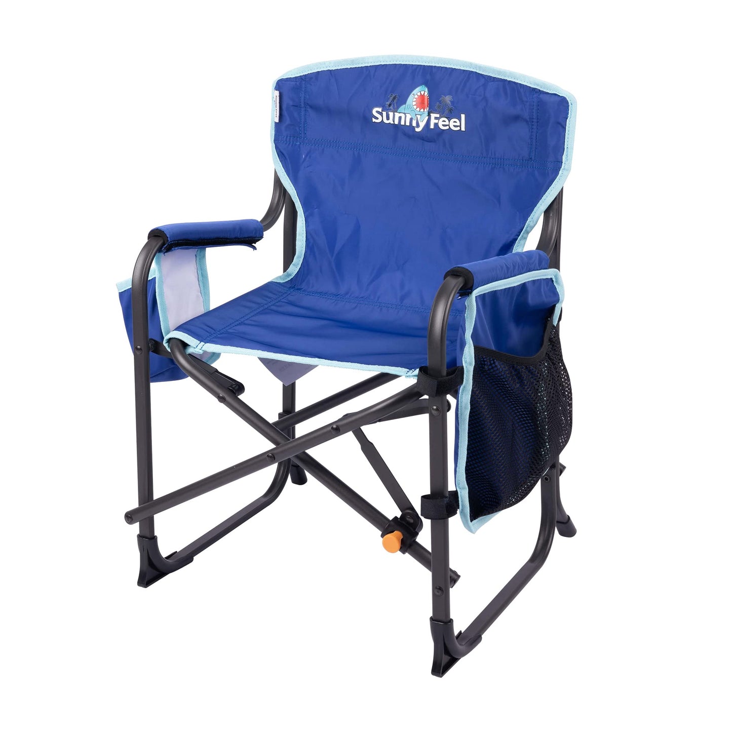 SUNNYFEEL Small Camping Chair, Portable Folding Aluminum Directors Chairs Lightweigh with Cup Hold, Pocket for Beach,Trip,Picnic,Outdoor Sports Events Foldable Camp Lawn Chair with Backpack Straps