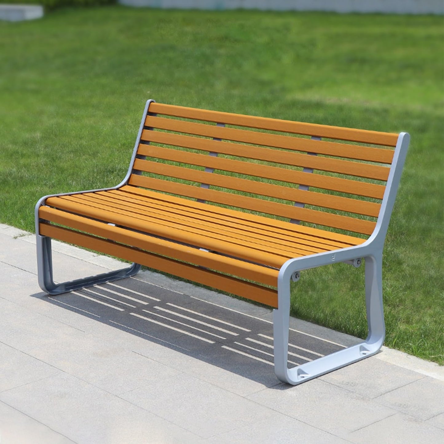 This All-Weather Large Metal Bench, Durable Cast Aluminum Outdoor Patio Seating for Garden, Backyard, Park, Lawn & Deck – 150cm Long