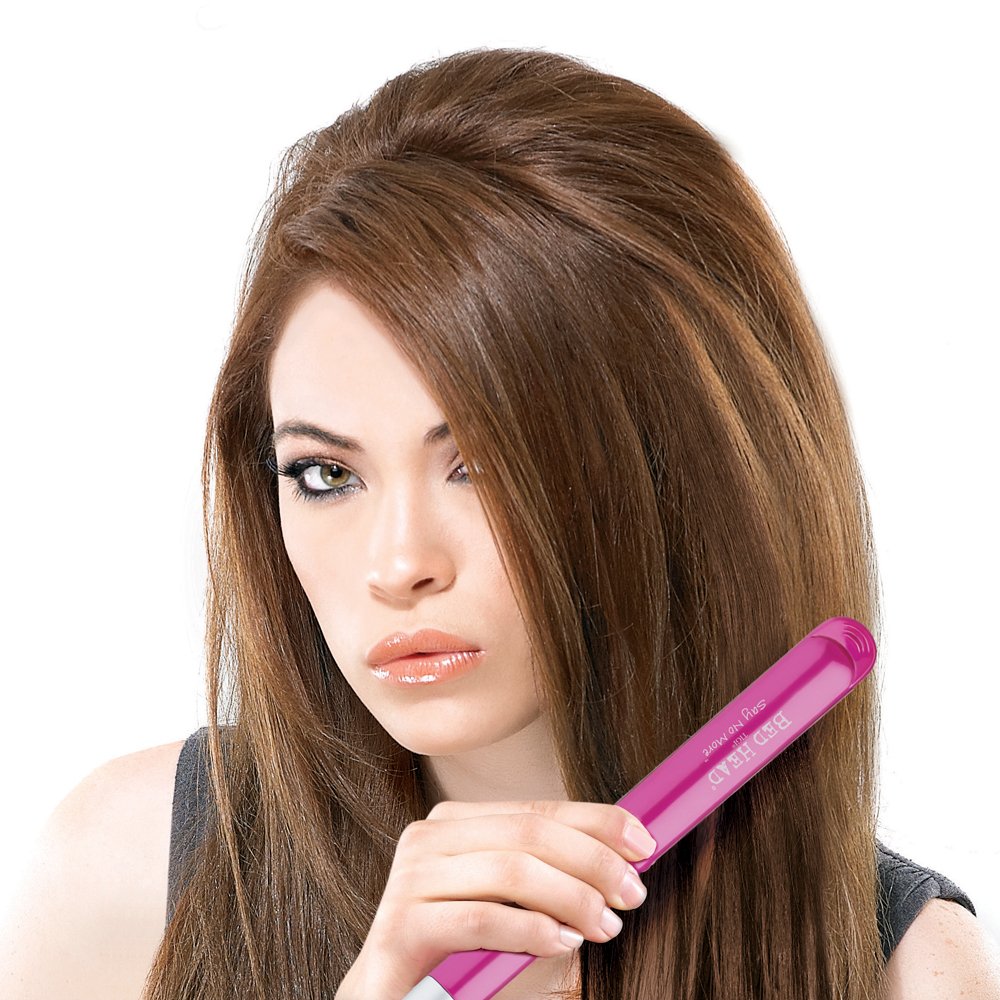 Bed Head Say No More Curved Edge Straightener, Pink Housing, 1 Inch