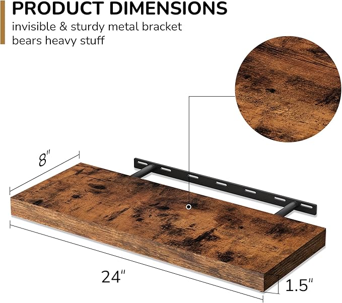 Fun Memories 24 Inch Floating Shelves