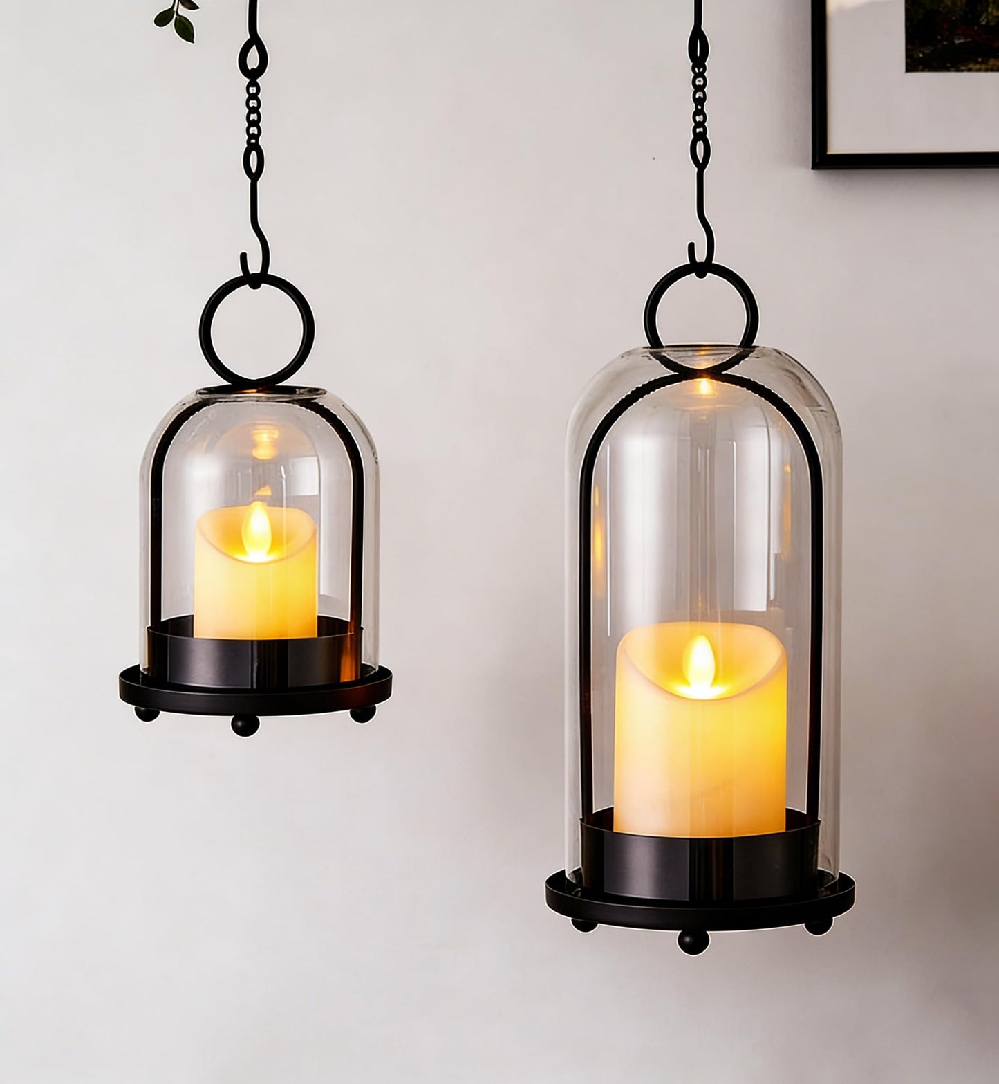 Glass Candle Holder Hurricane Candle Lantern Decorative Candle Fits Standard Tealight for Table Wedding Dinning Centerpieces Party Supplies Farmhouse Home Decor（NO Candles）