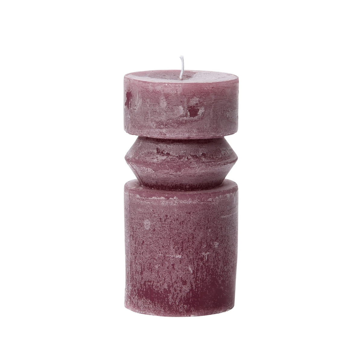 Creative Co-Op Unscented Totem Pillar, Pinot Candles, 3" L x 3" W x 6" H, Purple (Pack of 2)