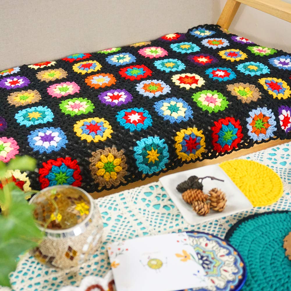 Handmade Soft Lap Blanket for Couch & Travel, Lightweight Cozy Small Blanket 47" x23", Plush Flannel Blanket for Office, Sofa, Kids & Gift