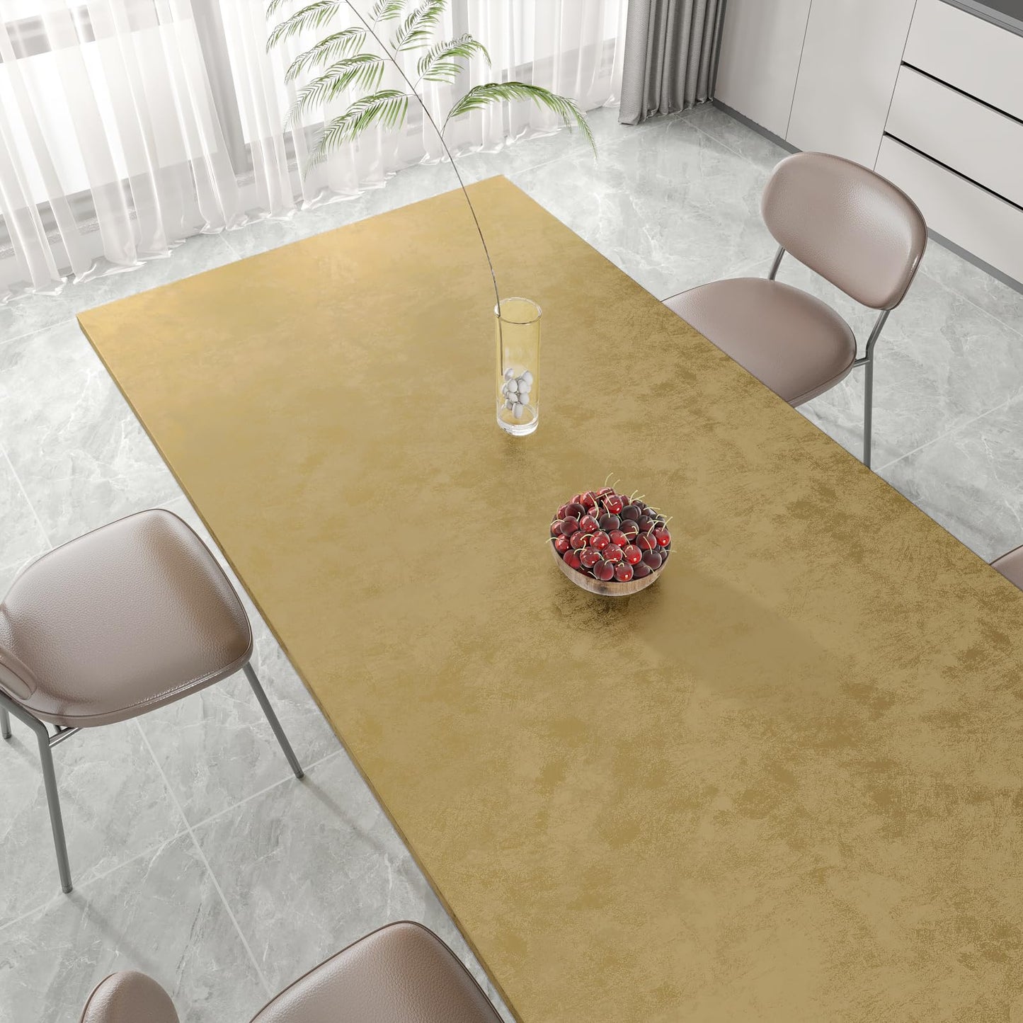 CHIHUT Bright Gold Metallic Wallpaper Peel and Stick Self Adhesive Luxury Removable Contact Paper for Accent Walls Furniture Cabinets Waterproof Vinyl Wrap Texture Gold Wallpaper for Bedroom 12"x100"