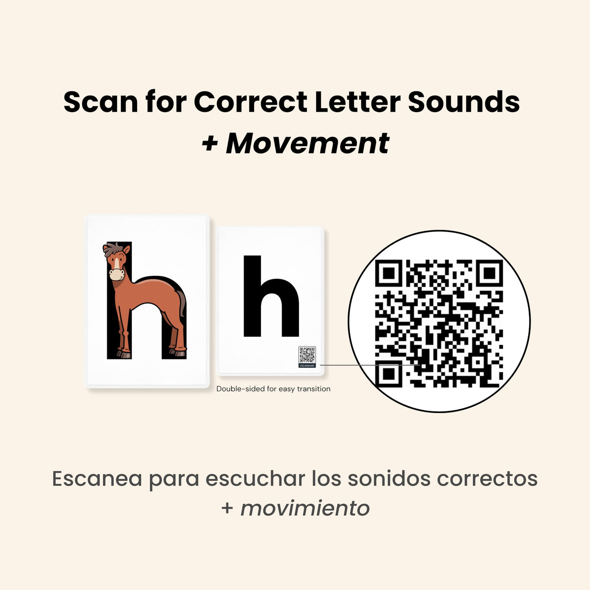 Phonics Flashcards for Kids - Alphabet Letter Sound Cards with Embedded Mnemonics for Early Reading, ABC Flashcards for Preschool & Kindergarten - Fonexa (Small)