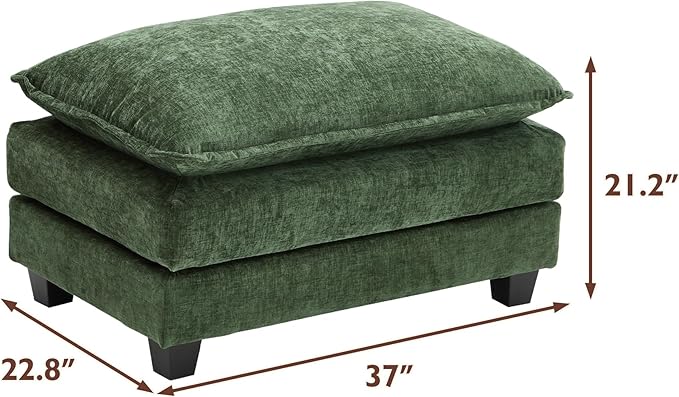 Ihanherry Ottoman for Modular Sectional Cloud Couch, Chenille Deep Seat Sofa