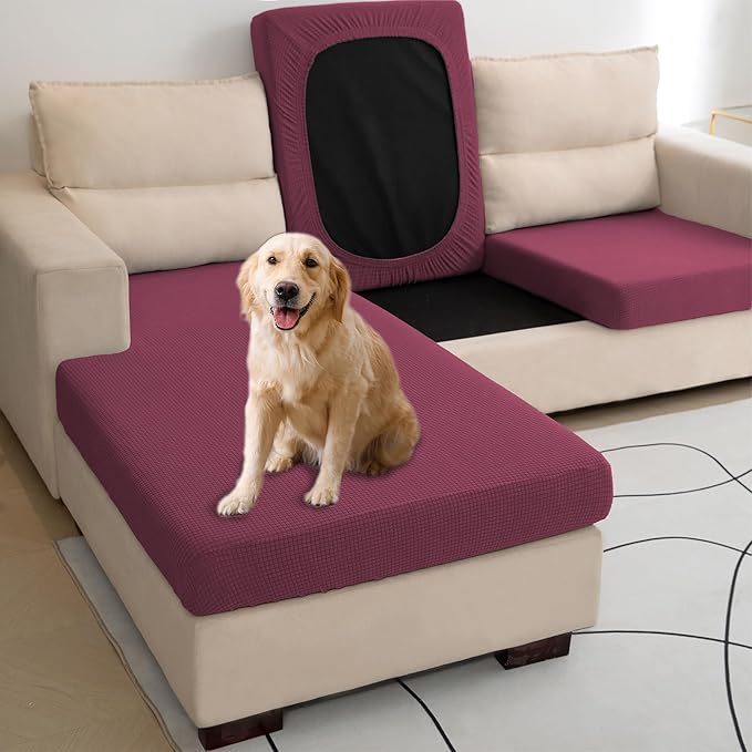 Water Repellent L Shaped Couch Covers 3 Pieces Sofa Seat Cushion Slipcovers