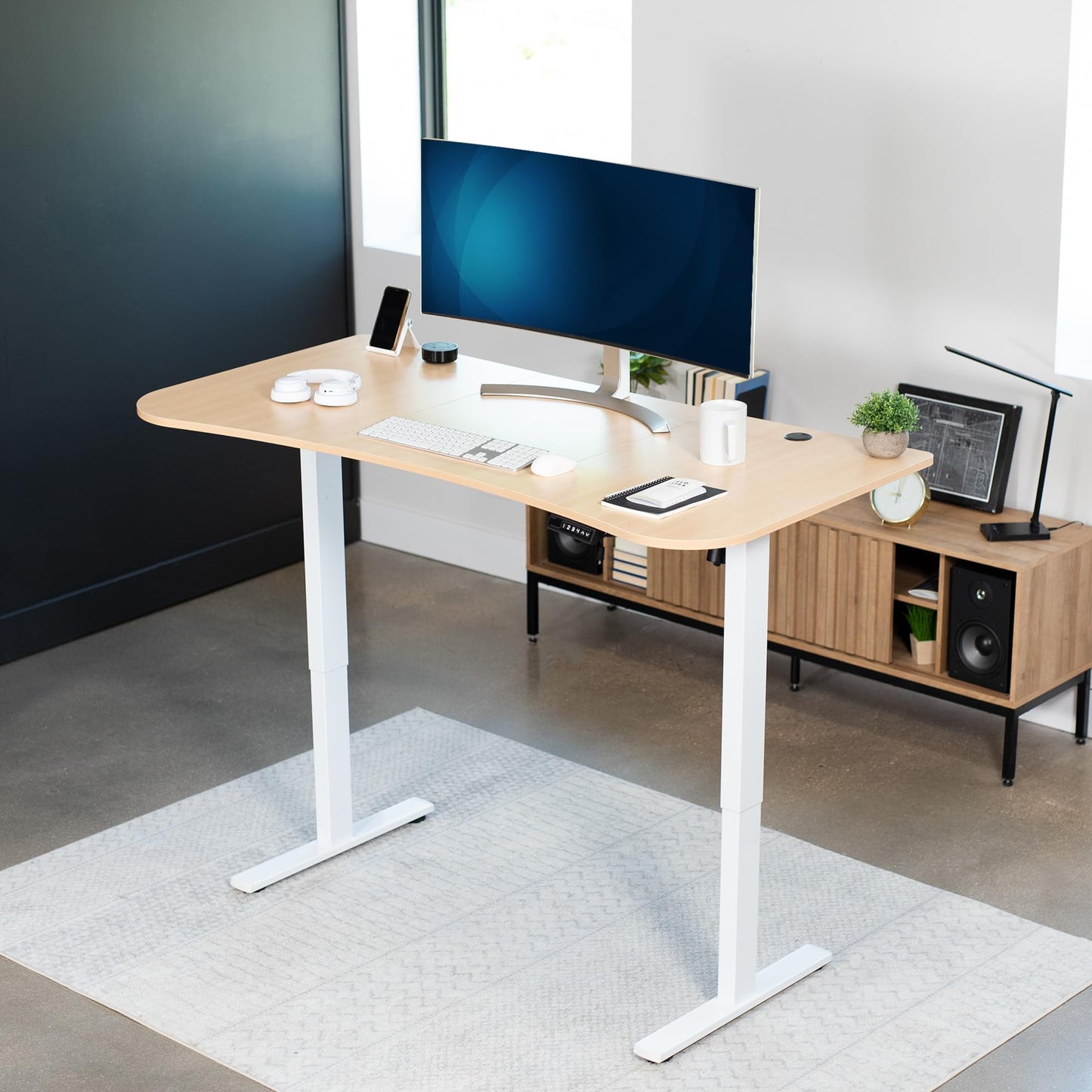 VIVO 63 x 32 inch Universal Table Top for Standard and Sit to Stand Height Adjustable Home and Office Desk Frames, Light Wood Desktop, DESK-TOP1C