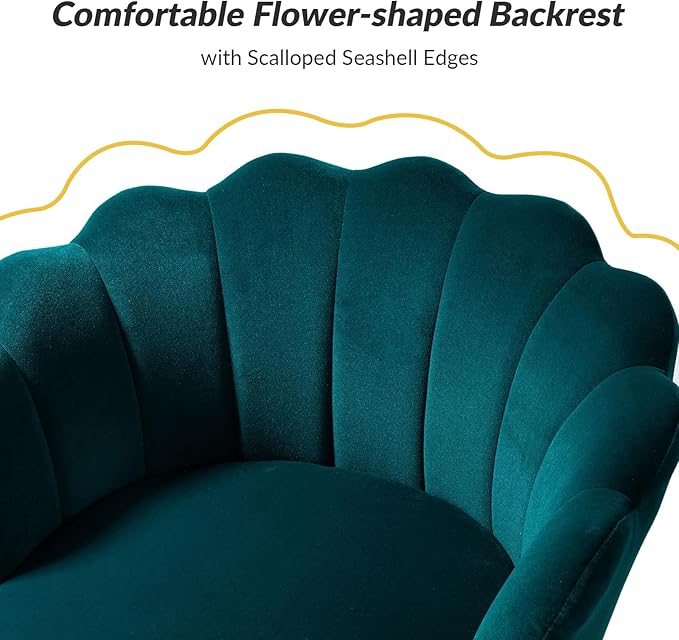 HULALA HOME Modern Velvet Accent Chair