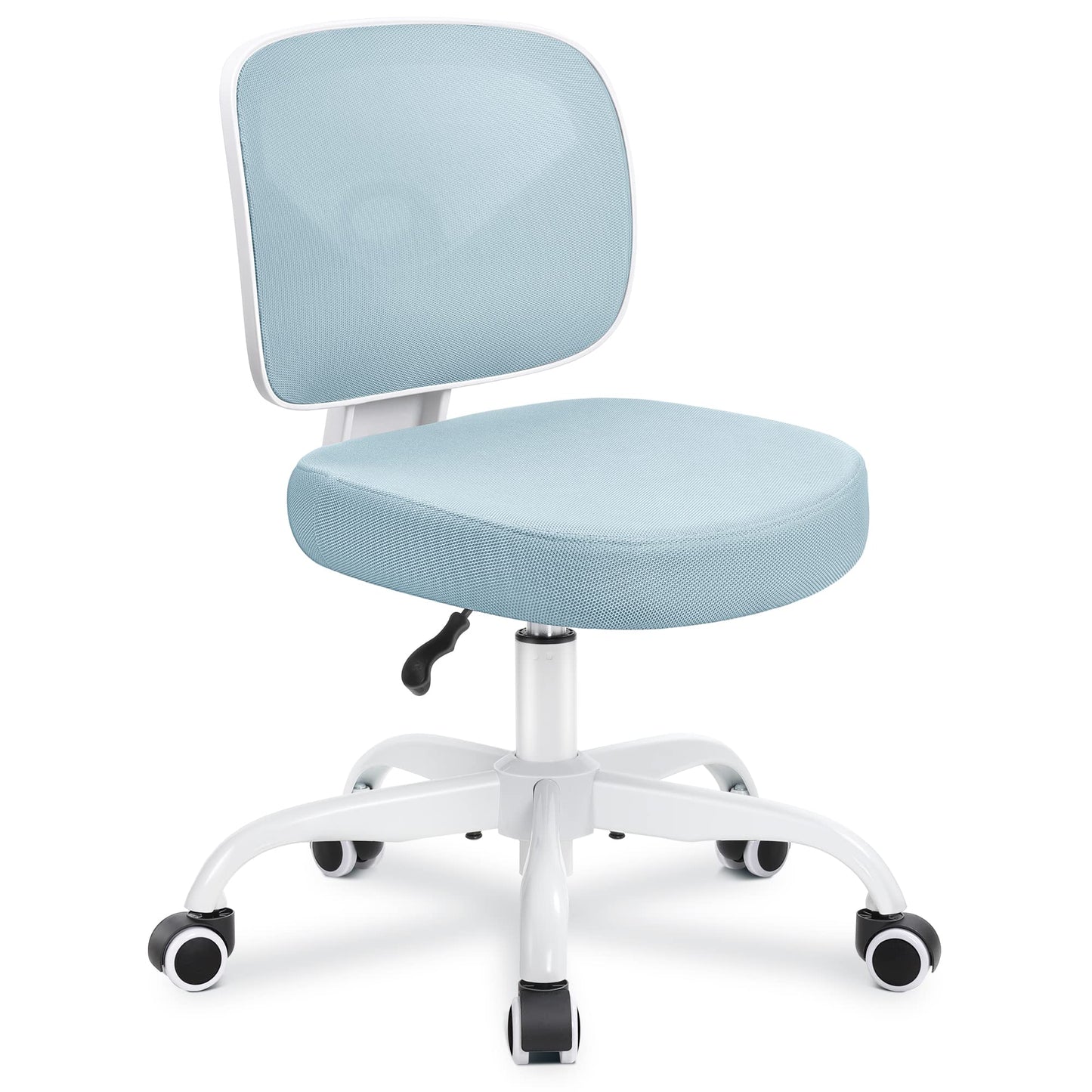 Primy Tall Drafting Desk Chair - Armless, Adjustable Height, Mesh Back, Rolling, Standing Desk Chair for Art Room, Office or Home (Light Blue)
