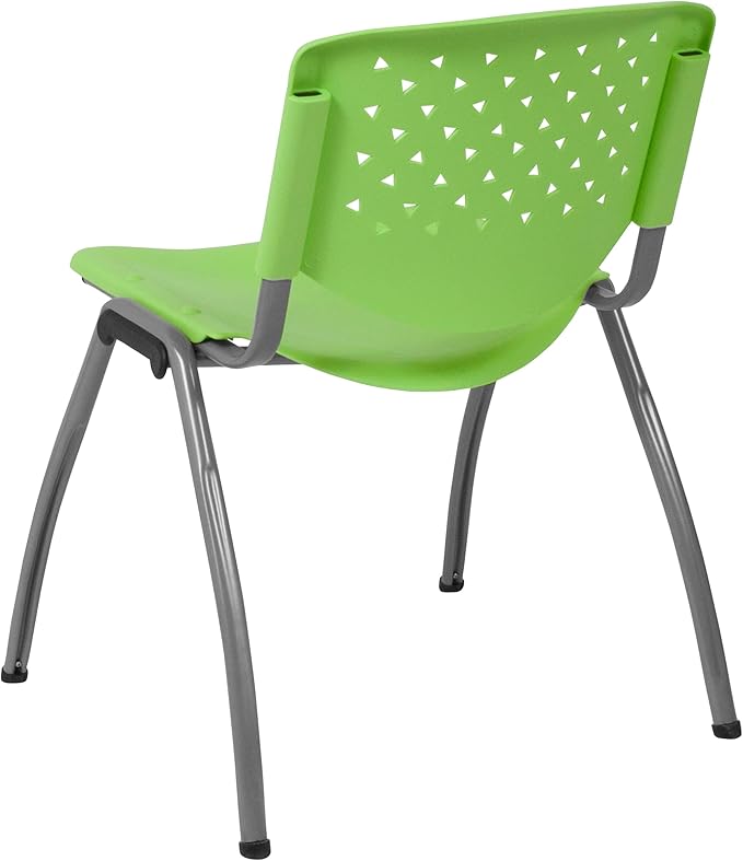 Flash Furniture HERCULES Series 880 lb. Capacity Green Plastic Stack Chair