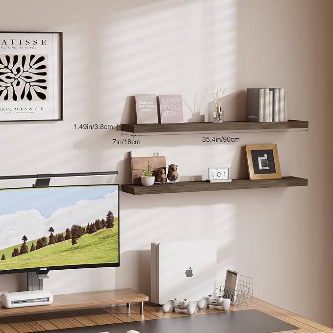 Floating Shelves for Wall, Bathroom Shelves Over Toilet, Wall Shelves & Book