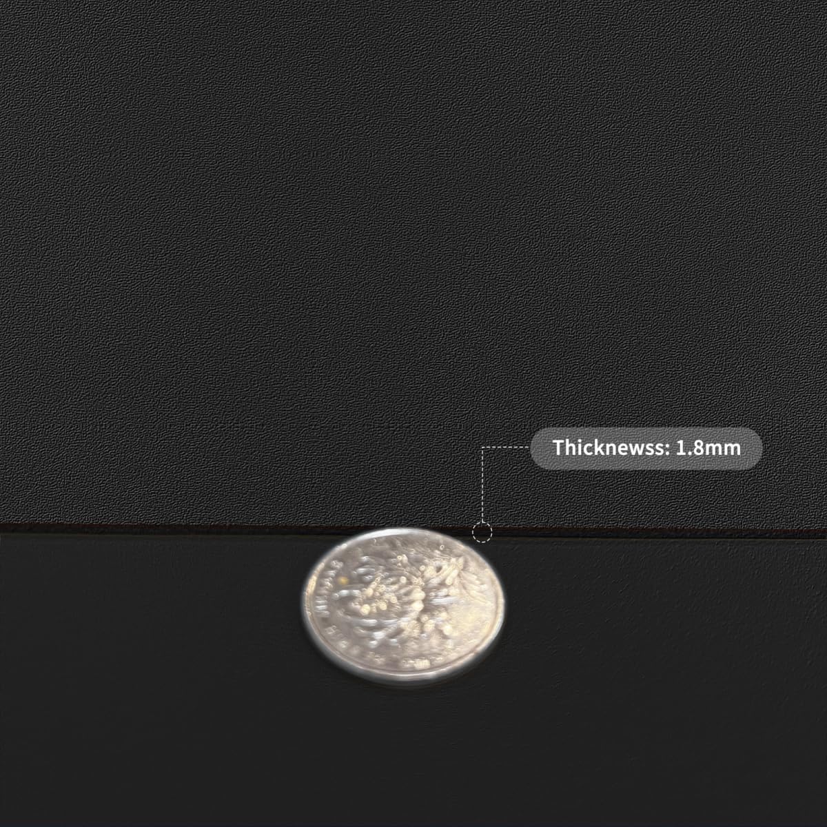 Zinkooat Faux Leather Table Cover,1.8mm Thick,24x48 Inch Desk Cover,Large Desk Mat,Table Protector,Table Cover Protector,Table Protectors for Rectangle Tables(Black+Black,24x48)