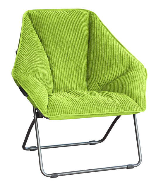 Zenithen Limited Portable Hexagon Folding Metal Framed Dish Chair, Perfect for Dorm Rooms, Reading, Studying, Bedrooms, Gaming, and Living Rooms (Pack of 1, Light Green)