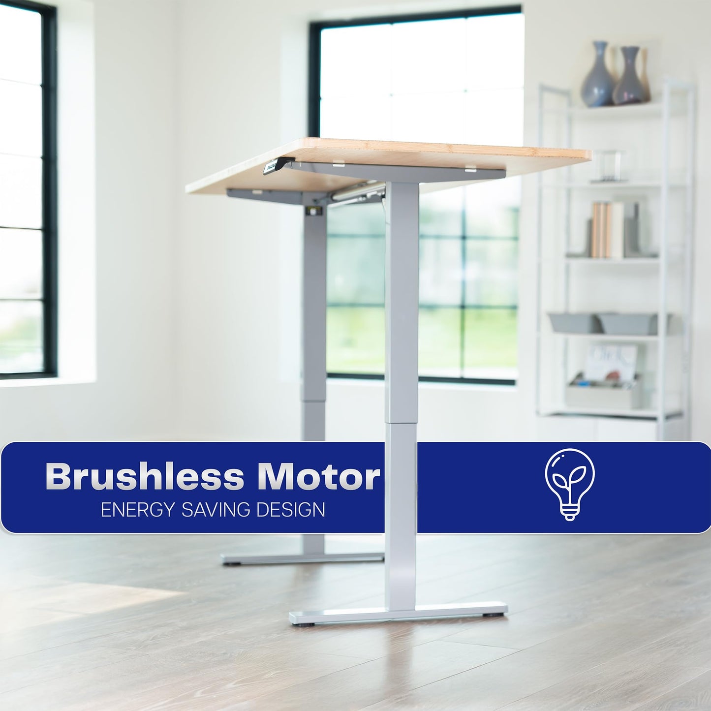 VIVO Electric Stand Up Desk Frame Workstation, Frame Only with 220 lbs Capacity, Brushless Motor Standing Height Adjustable Legs with Memory Controller, Gray, DESK-V100EGY