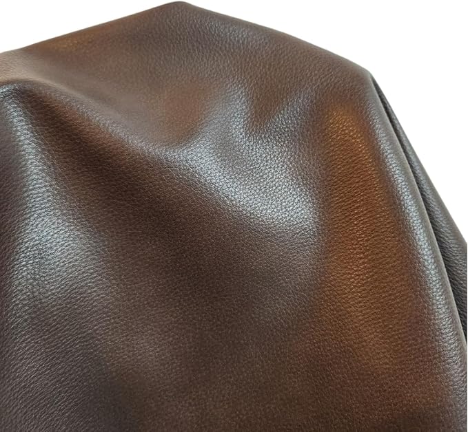 NAT Leathers | Cacao Brown Pebblegrain Soft Faux Vegan Leather PU | 5 Yards Cut