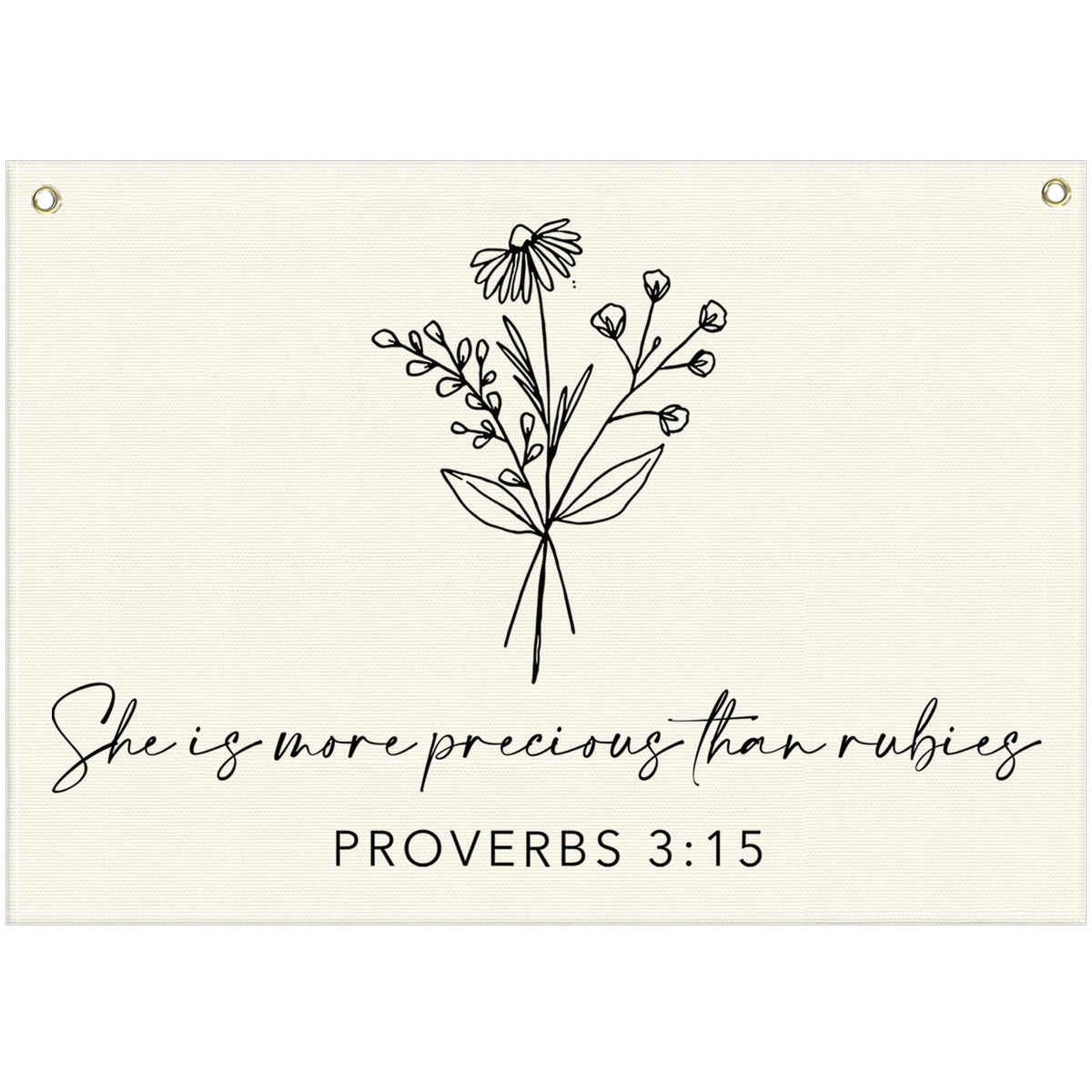 Nursery Scripture Bible Verse-Christian Botanical Decor-Rectangular Banner Flag Poster Wall Decor Gifts for Baby Kids Girl Boy- Nursery,Bedroom,Playroom,Door Decoration-Christmas Gift-28.5"L×20"W