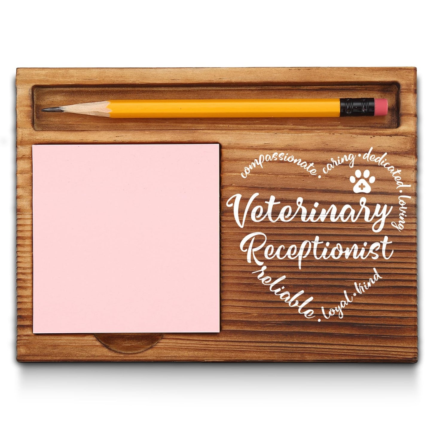 Veterinary Receptionist Gifts, Veterinary Receptionist Appreciation Gifts, Thank You Vet Receptionist Gifts for Vet Secretary, Vet Front Office Desk Self-Stick Note Pad Holders GSH10