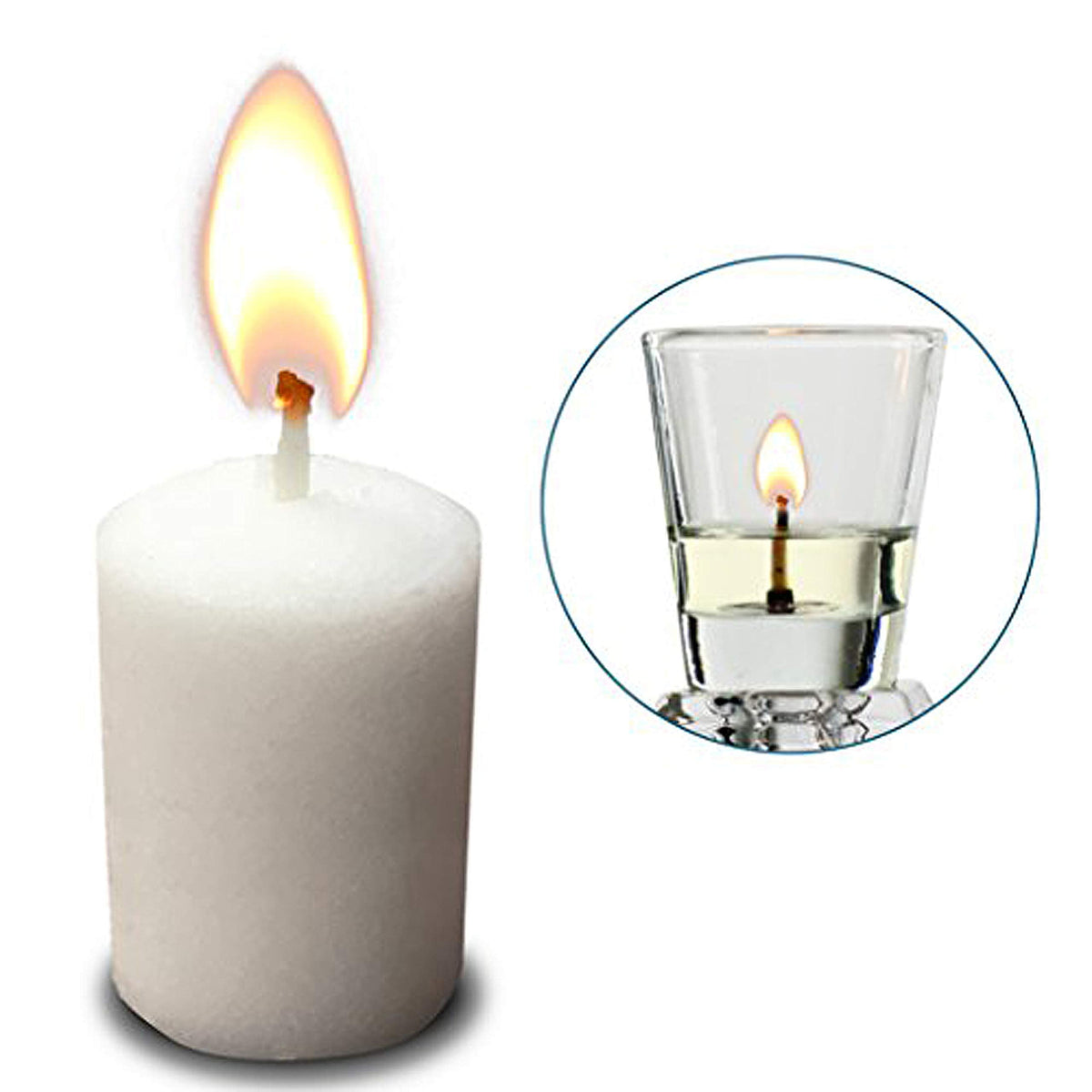 Ner Mitzvah Neironim Glass Shabbos Candle Holders - Premium Quality Clear Small Votive Cups, Standard Size for Neronim Shabbat Candles - Pack of 6