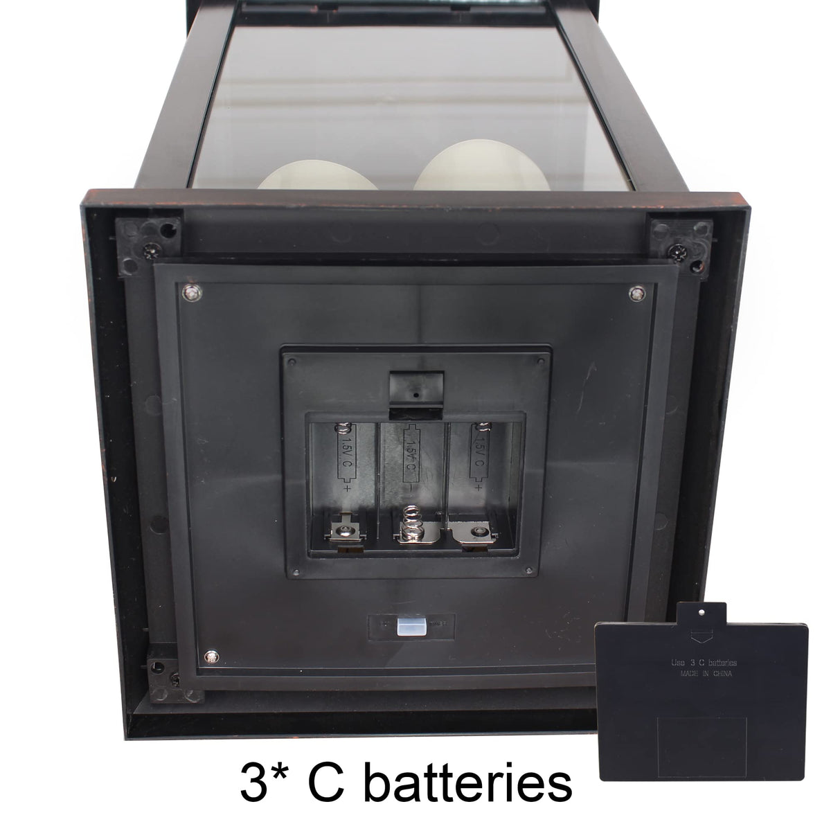 1Pack Decorative Lantern 24.80" H with Dancing Flame LED Timer Candle,ON/Off/Timer LED Candle with 6hours,Hanging Lantern for Outdoor Garden/Indoor Use.
