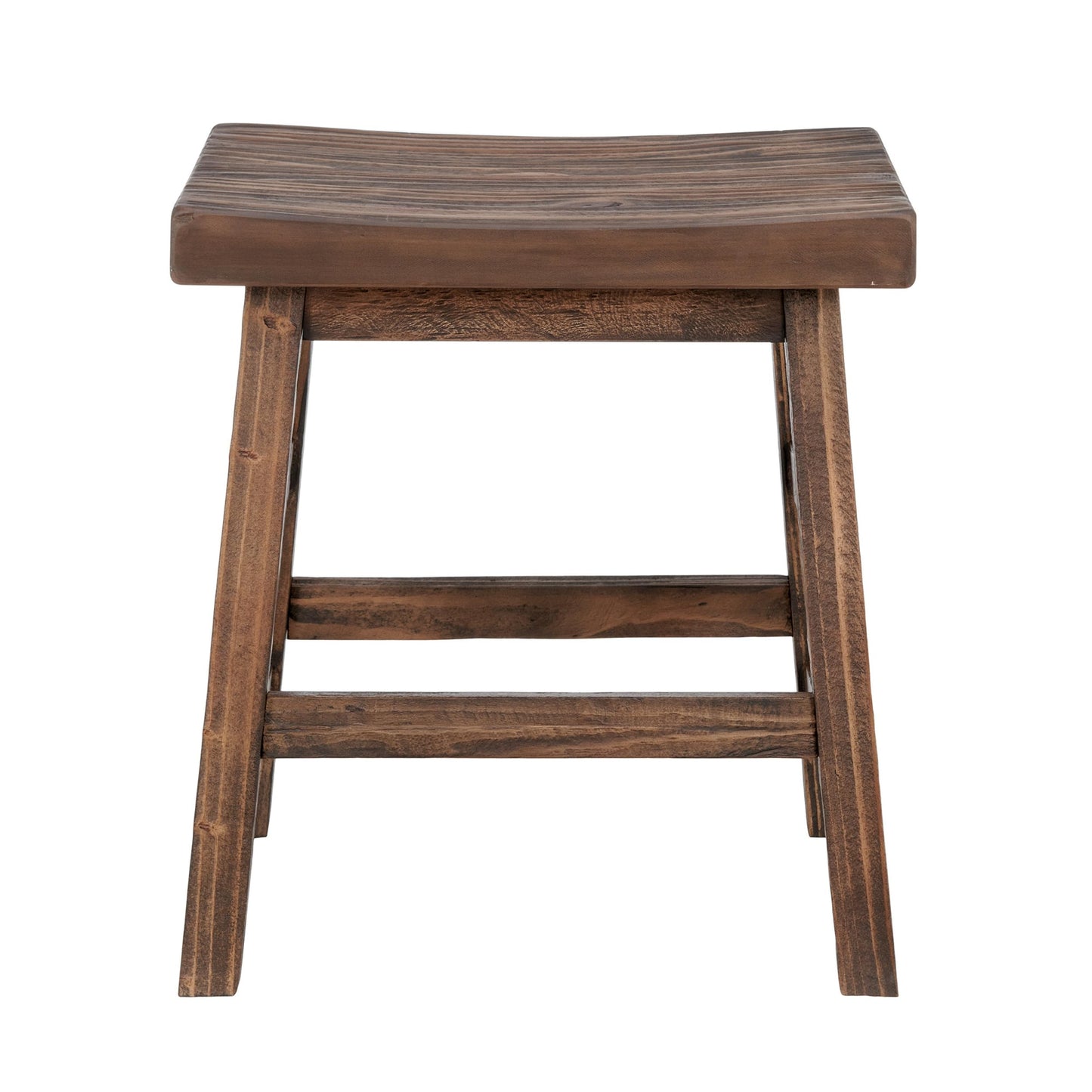 Alaterre Furniture Pomona 20-Inch Counter Height Saddle Seat Barstool – Solid Wood, Backless Rustic Farmhouse Stool in Natural Finish for Kitchen Island or Dining Room (Natural)