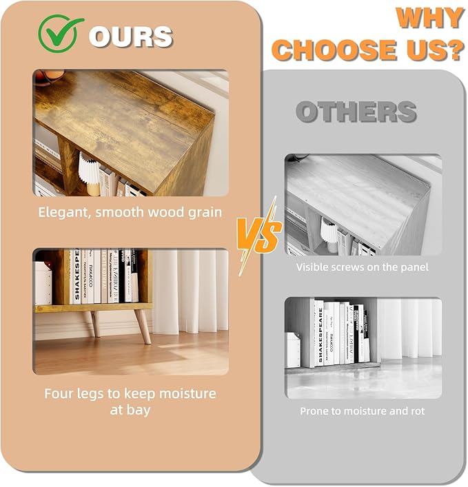 6 Cube Storage Organizer, Wood Bookcase