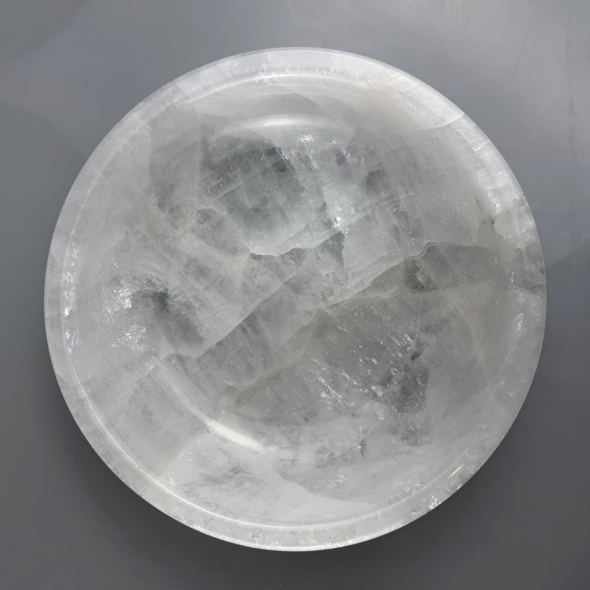 YeasHome Calcite Stone Bowl, Pure White, Natural Marble Crystal 20cm