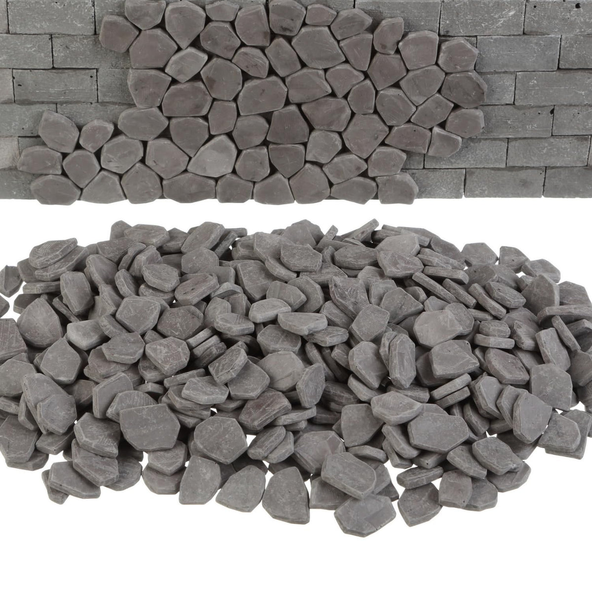 Mini Bricks, 300 pcs, 1:12 Scale Stone-Style Pavers for Dollhouse Walls & Patios, REDUCIO!