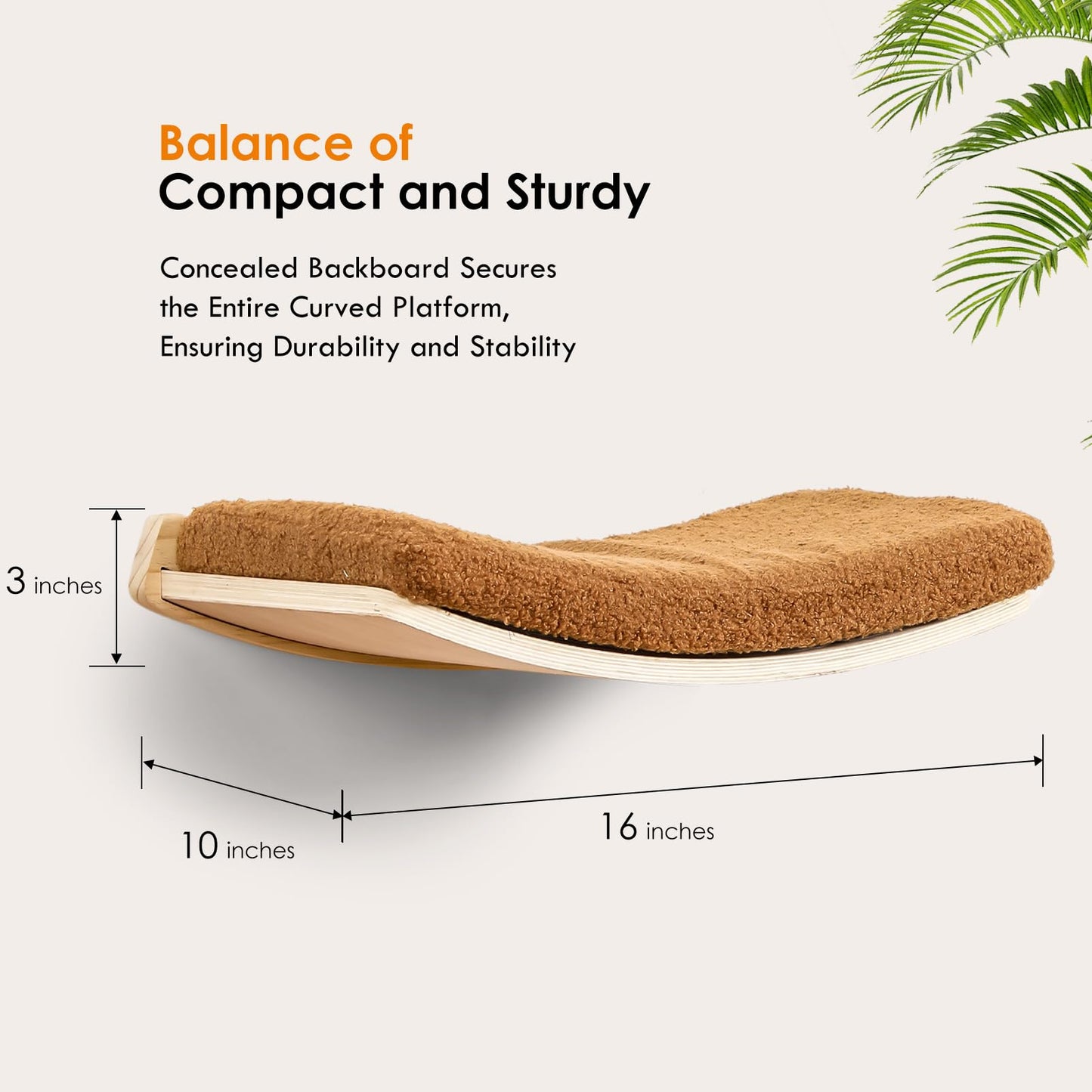 COOLEX Curved Cat Wall Shelves and Perches, Floating Cat Wall Bed Furniture with Comfortable Cushion